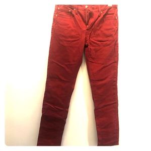 Red men’s Levi jeans